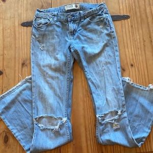 PINK distressed jeans